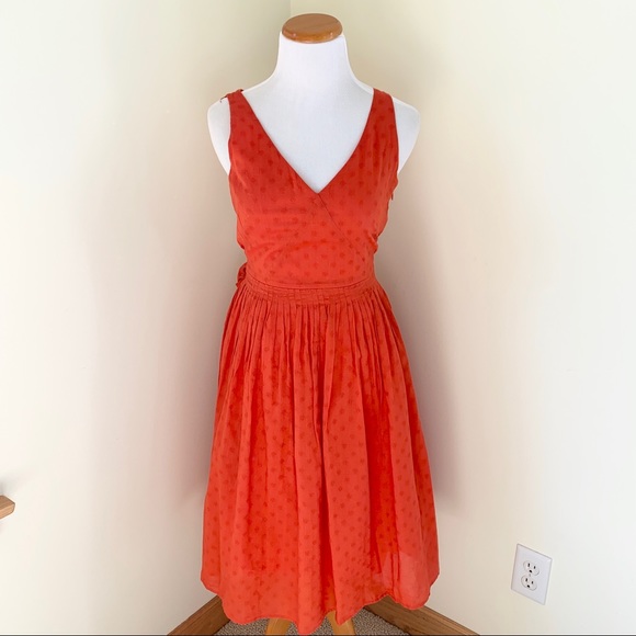 J. Crew Dresses & Skirts - J Crew Cecelia A Line Cotton Dress sz 2 Orange